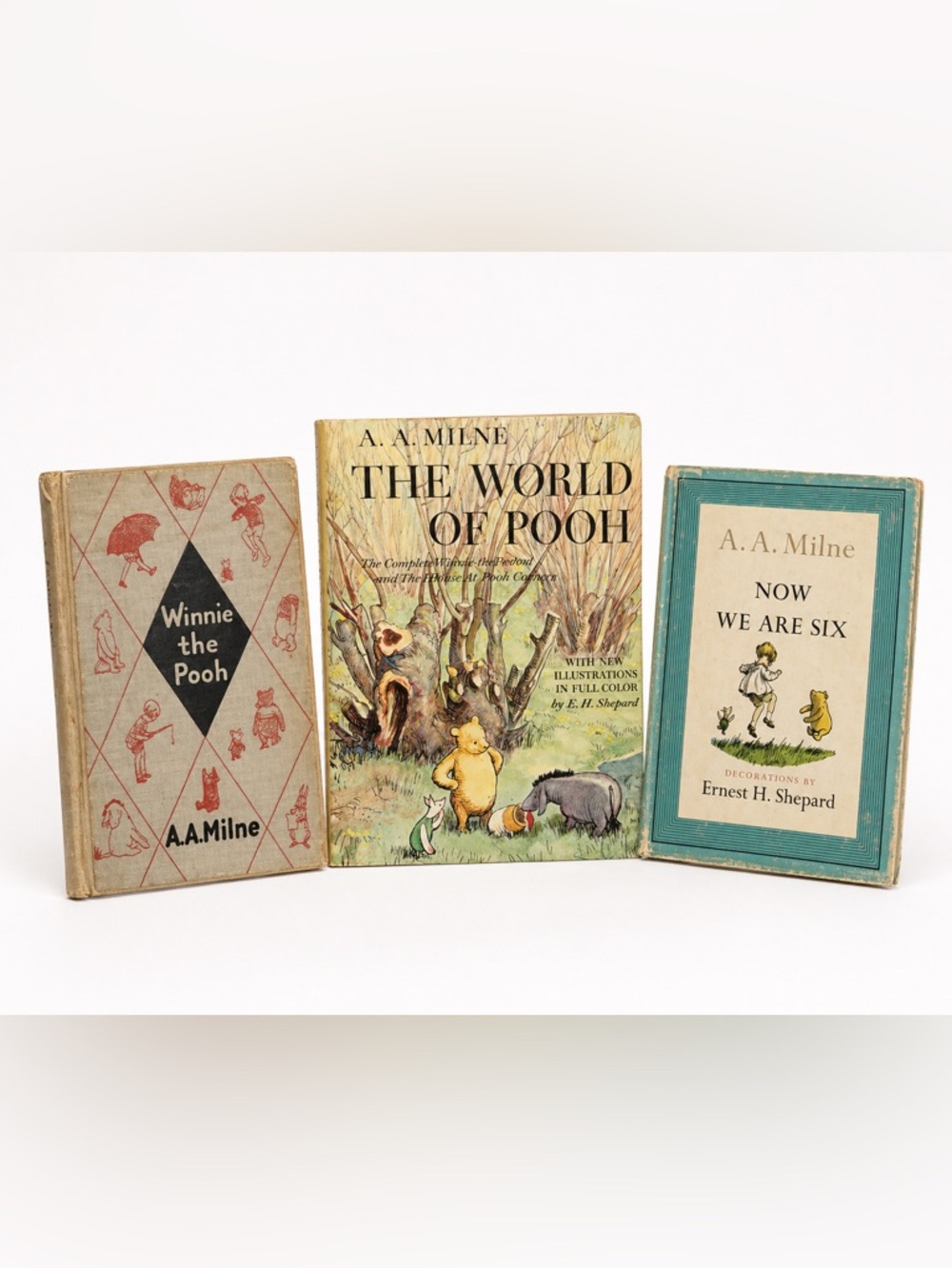Winnie-the-Pooh books by A.A. Milne, illustrated by E.H. Shepard (vintage)